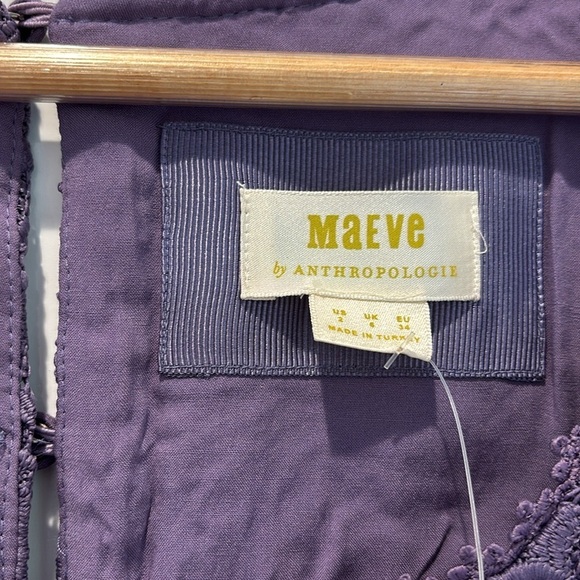 Anthropologie Maeve Embroidered Lace Mini Dress - Picture 6 of 10